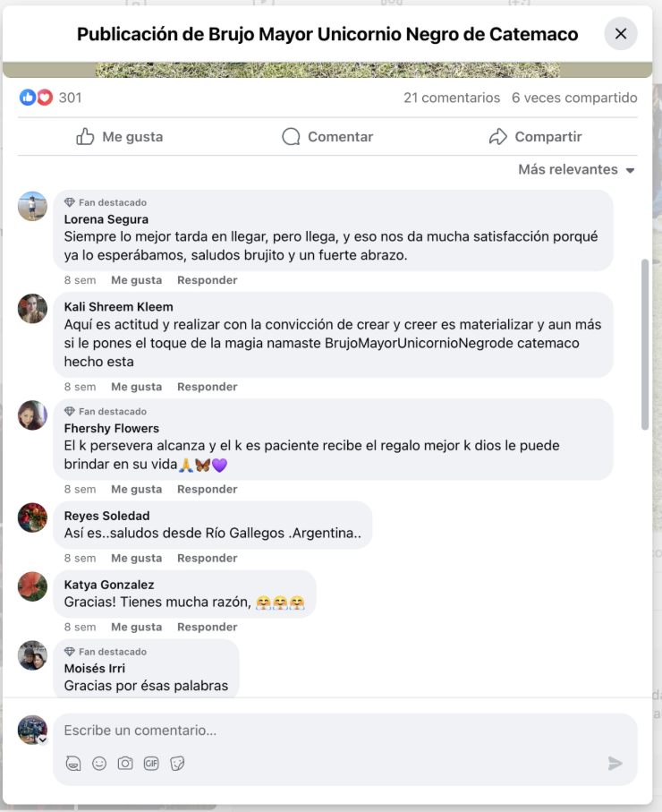 Experiencia positiva 1